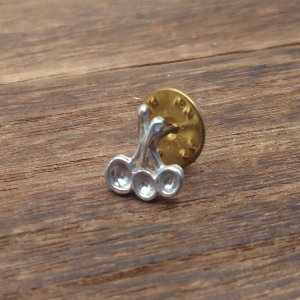 Silver tone measuring spoons pin baker‎ gift B236